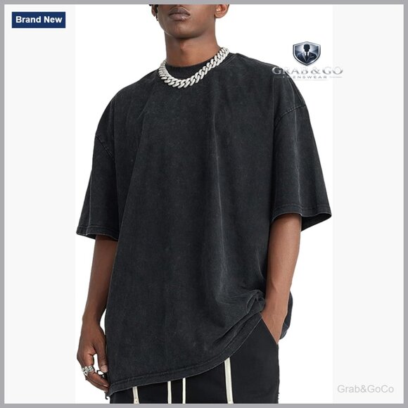 Other - Oversized Vintage Acid Wash Cotton T-Shirt Unisex Streetwear Basic Tee